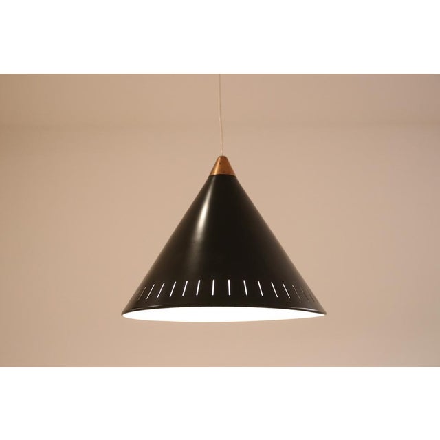 Lyfa Black Cone Lamp by Bent Karlby for Lyfa, 1960s For Sale - Image 4 of 5