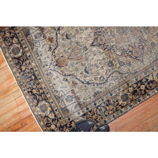 19th Century Antique Mohtasham Kashan Rug - 4'3" x 6'10" For Sale - Image 4 of 11