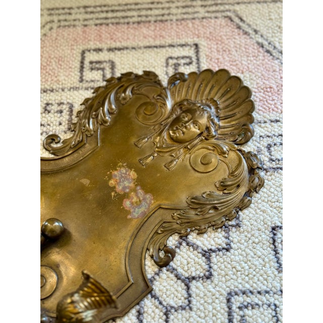 Early 20th Century Antique Brass Candle Wall Sconce For Sale - Image 5 of 8