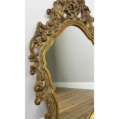 Vintage French Ornate Wall Mirror For Sale - Image 4 of 8