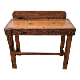 Antique Rustic Petite Workbench For Sale