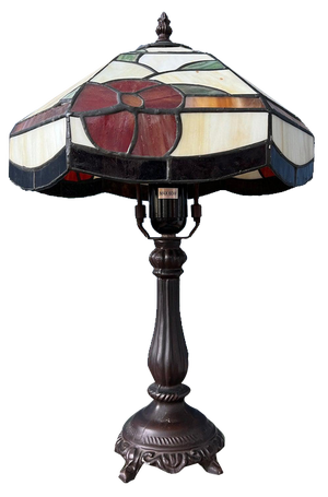 Art Deco Table Lamp in Stained Glass