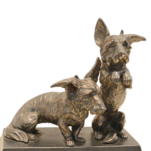 An exceptional find for the serious Scottie collector or lover of fine antique library accents. This heavy, substantial...
