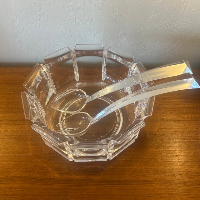 Transparent Vintage Grainware Lucite Salad Bowl Set - 3 pcs For Sale - Image 8 of 8