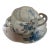 Early 1900s Teacup & Saucer With Blue Florals, French Luneville Style Porcelain / Art Nouveau Style / Turn of the Century For Sale
