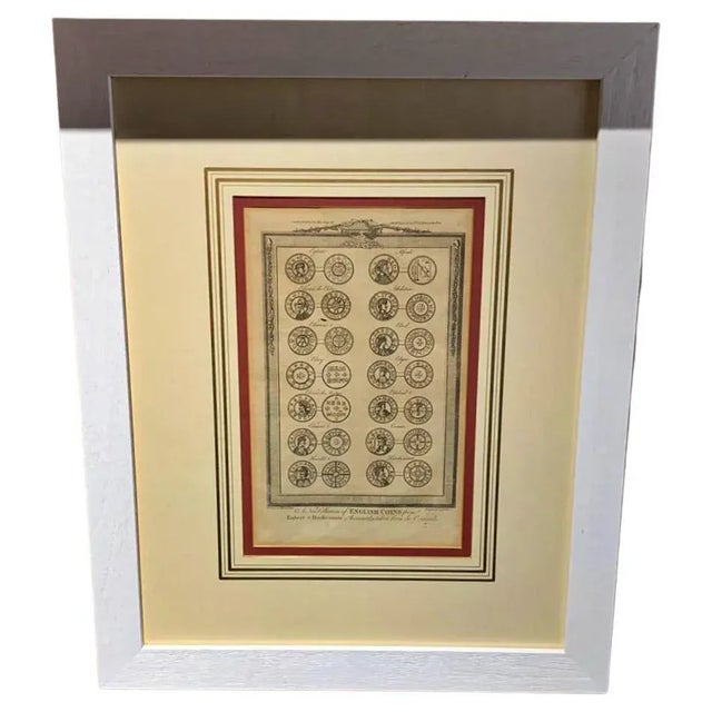 English Artist, New Collection of English Coins, 19th Century, Print, Framed For Sale - Image 6 of 6