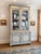 French Hand Carved Painted Buffet à Deux Corps Gorgeous—the carved details, weathered paint, fluted columns and rosette...