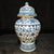 Pair of Chinese Blue and White Interlocking Lotus General’s Ginger Jars, Chinoiserie Lidded Urns For Sale - Image 9 of 10