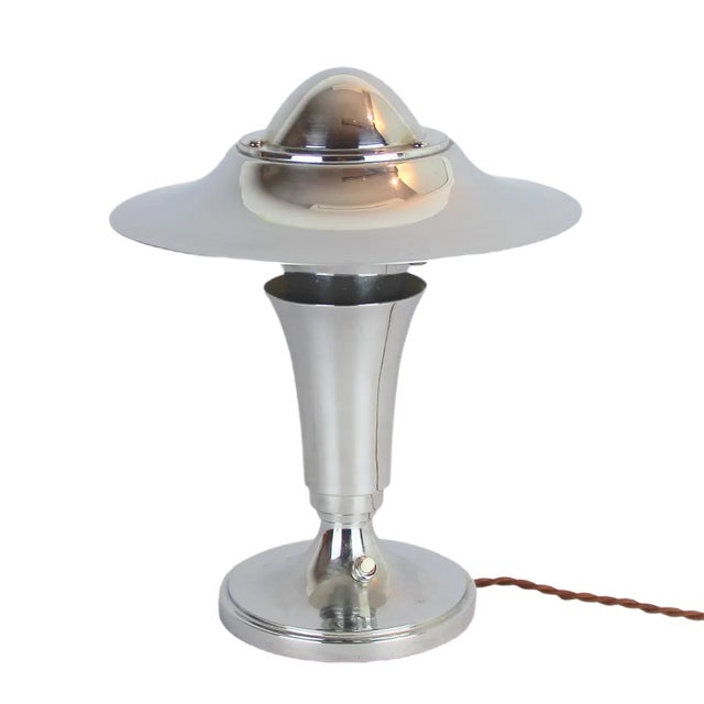 Art Deco Chrome Table Lamp For Sale