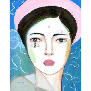 Contessina Abstract Portrait Oil Painting by Alexandra Swistak For Sale