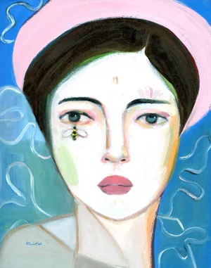 Contessina Abstract Portrait Oil Painting by Alexandra Swistak