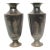 Antique Japanese Egyptian Revival Brass Vases - A Pair of 2 For Sale