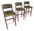 English Chesterfield Bar Stools, Set of 3 For Sale