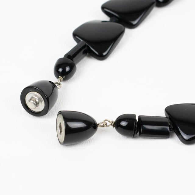 Angela Caputi Red and Black Resin Beaded Choker Necklace For Sale In Atlanta - Image 6 of 8