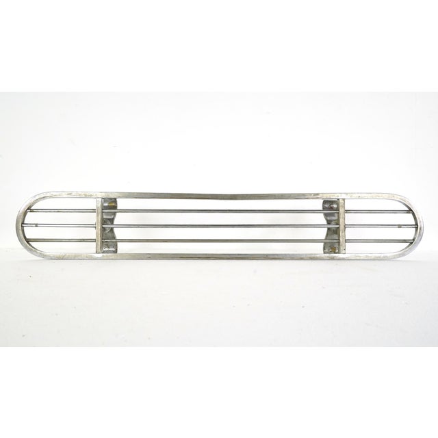 Vintage European oblong shaped baking trivet made of brass with a brushed nickel finish. Good condition with surface wear,...