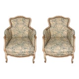 Pair of French Louis XV Bergères For Sale