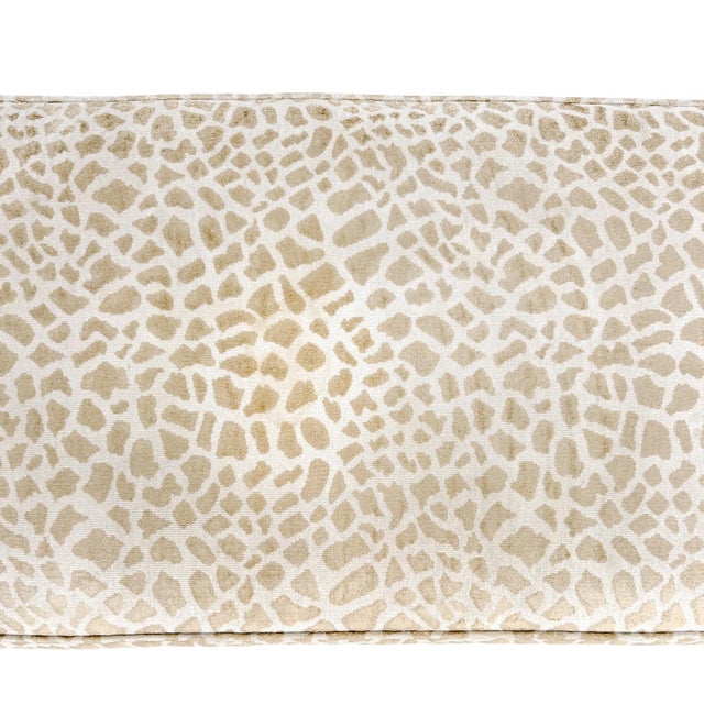 Late 20th Century Large Spanish Revival Style Bench in Antelope Print With Nailhead Trim For Sale - Image 11 of 12