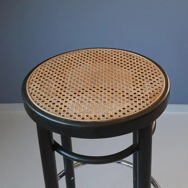 Black 204 RH Bar Stool from Thonet, 1970s For Sale - Image 3 of 7