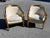 1950s Companion Pair Louis XVI Style Gold Gilt Upholstered Arm Chairs For Sale In West Palm - Image 6 of 17