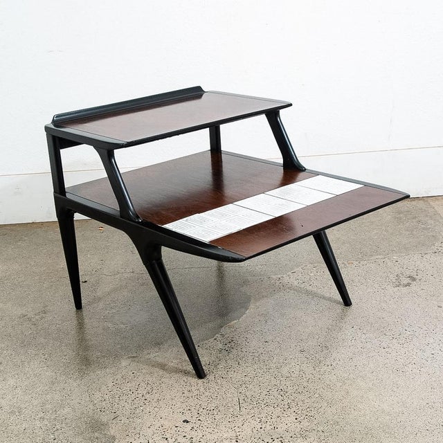 Mid-Century Modern Late 20th Century Mid Century Modern Side Table Lane Cosmopolitan Tile Rosewood Wood Black Step Up For Sale - Image 3 of 12