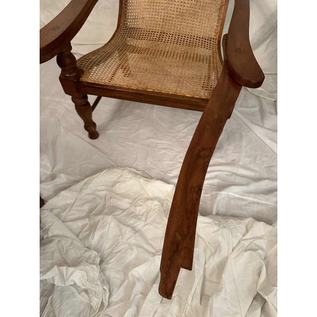 Wood Pair of Indonesian Antique Plantation/ Planter’s Chairs For Sale - Image 7 of 9