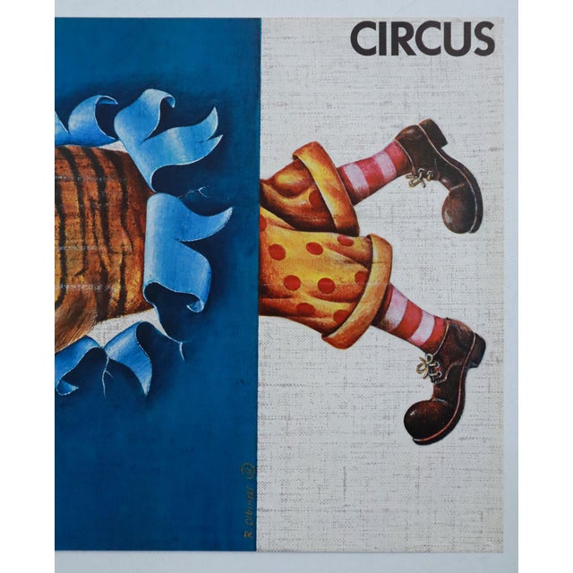Modern 1980 Polish Circus Poster, Cyrk (Half Tiger, Half Clown) - Olbinski For Sale - Image 3 of 3