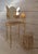 Brown Dressing Table with Lamp and Seat in Faux Bamboo, 1950s, Set of 2 For Sale - Image 8 of 18