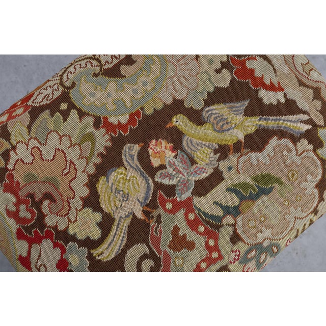 Louis XV Carved Stool with Needlepoint Tapestry Seat, France, 1880 For Sale - Image 10 of 11