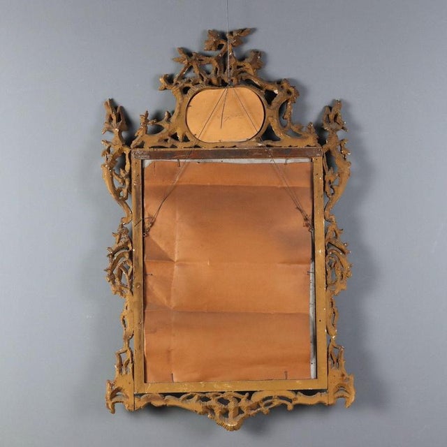 Italian Carved and Gilded Wooden Mirror, 1800s For Sale - Image 10 of 11
