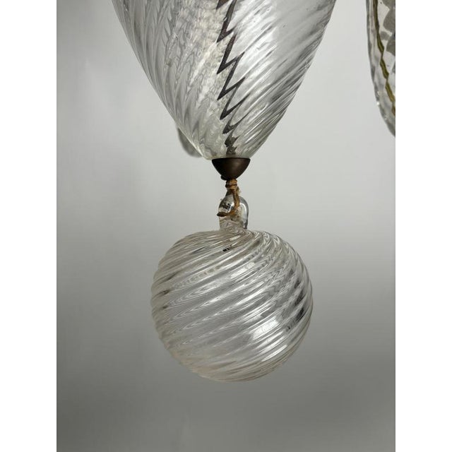 Large Five-Arm Murano Glass Chandelier by Ercole Barovier, Italy, 1950s For Sale - Image 13 of 17