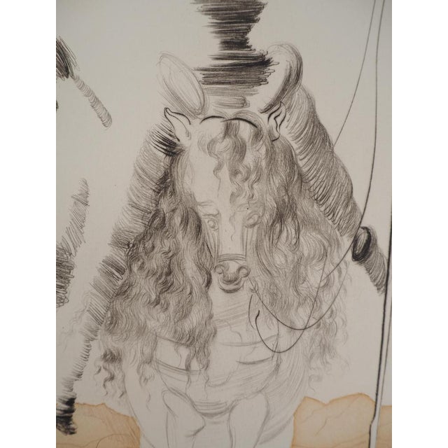 Salvador Dali, Don Quixote and Sancho Panza, Original Etching For Sale - Image 9 of 12