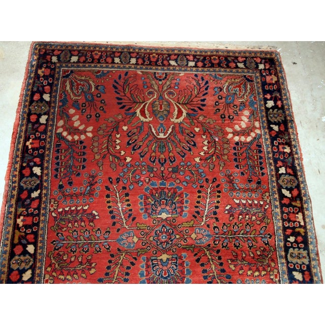 1920s, Handmade Antique Persian Sarouk Rug 3.10' X 5.3' For Sale In New York - Image 6 of 6