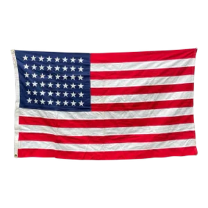 1940s Vintage 48 Star American Flag With Sewn Stars