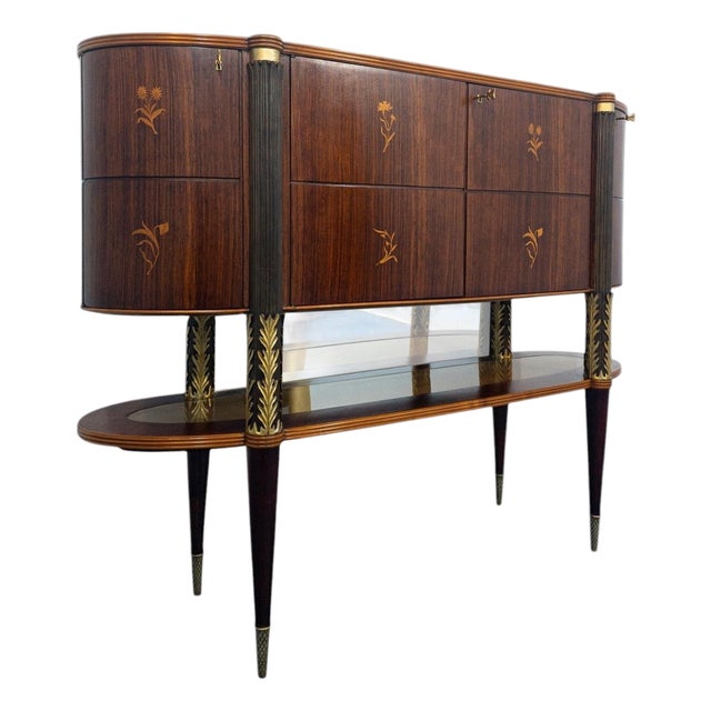 Mid-Century Italian Sideboard or Bar Cabinet by Pierluigi Colli, 1940s For Sale