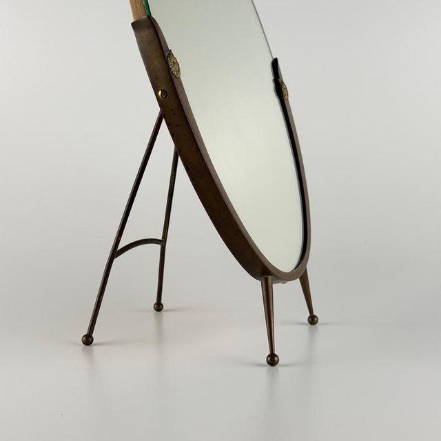 1950s Vintage Sculptural Vanity Mirror by Gio Ponti, Italy, 1950s For Sale - Image 5 of 16