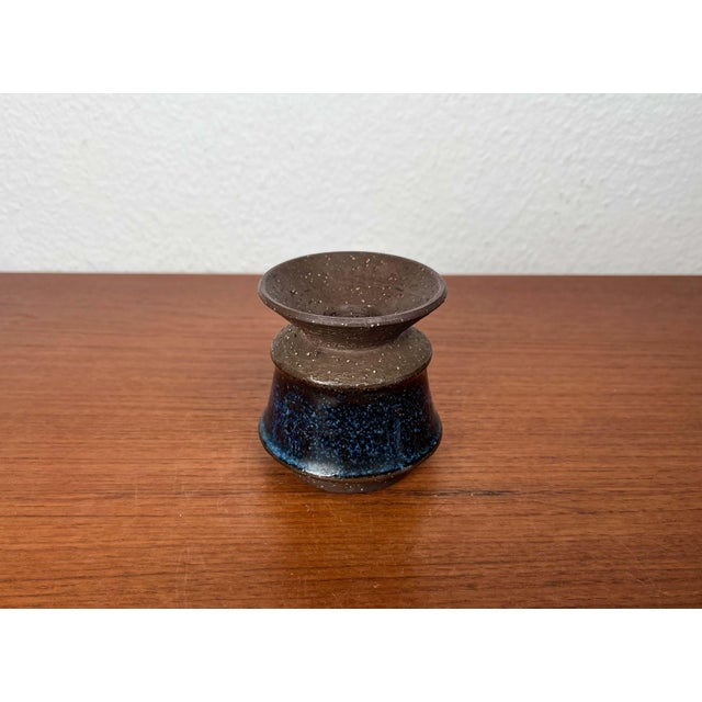 Blue Mid-Century Modern Danish Studio Pottery 6310 Candleholder from Michael Andersen Keramik, Bornholm, 1960s For Sale - Image 8 of 11