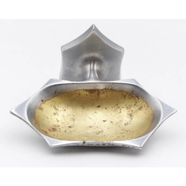 Vintage Art Deco Nickeled Brass Soap Dish For Sale - Image 4 of 8