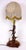 Antique Antler and Beaded Fabric Shade Table Lamp, 1930s/40s, Single Light, 73 Cm High from Unbekannt, in Very Good...