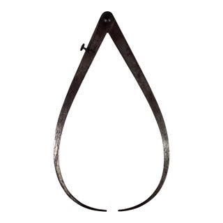 Rare Gigantic 19th Century Antique Original Hand Forged Iron Calipers (31" Long by 18" Wide) For Sale