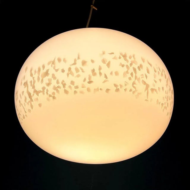 Italian Beige Murano Pendant Lamp from Vetri Murano, 1970s For Sale - Image 6 of 11