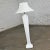 Art Deco 1980’s Art Deco Revival to Postmodern Paolo Gucci Floor Lamp White Sculpted Resin & Original Bell Shade For Sale - Image 3 of 12