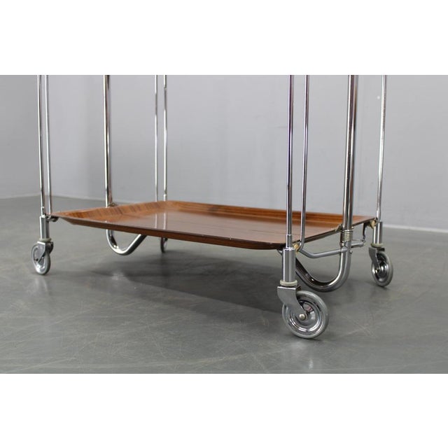 Mid-Century Folding Serving Cart, Italy, 1970s For Sale - Image 10 of 14