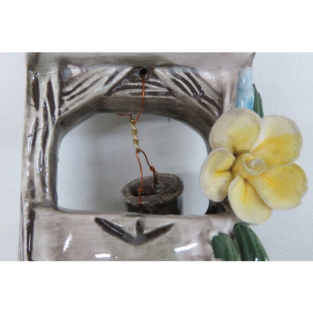 Hand Painted Porcelain Ceramic Wishing Well With Hanging Bucket Figurine 5047c For Sale - Image 11 of 15