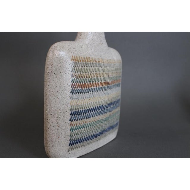Vintage Italian Ceramic Decorative Bottle by Bruno Gambone, 1990s For Sale - Image 9 of 18
