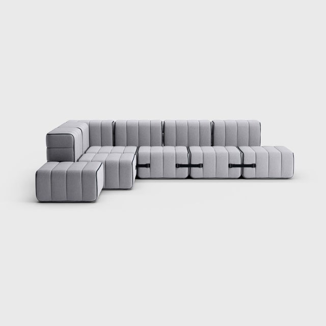 Not Yet Made - Made To Order Modular Corner Sofa in Jet Fabric by Ambivalenz, Set of 12 For Sale - Image 5 of 18
