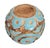 Mid-Century Modern Italian Sgraffito Turquoise Ceramic Tulipiere Vase by Saca For Sale - Image 9 of 10