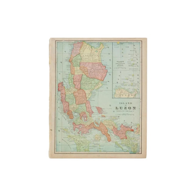1900 - 1909 Cram's 1907 Map of Luzon For Sale - Image 5 of 5