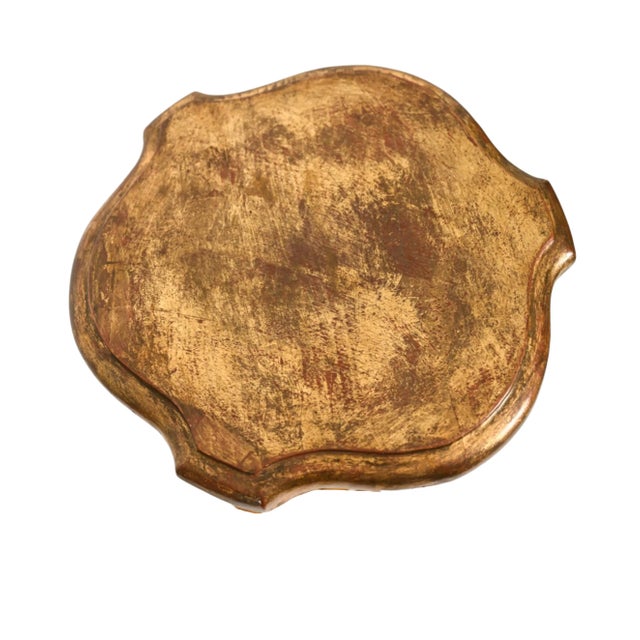 Vintage Italian Giltwood Scroll Pedestals - a Pair For Sale - Image 9 of 10