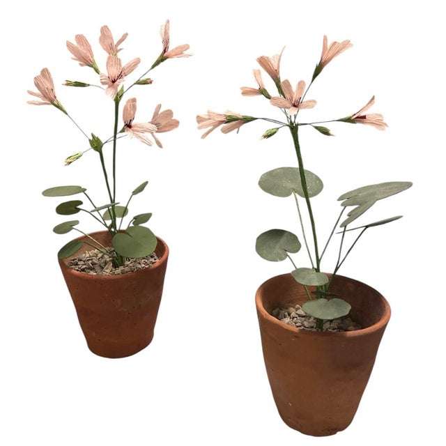 Pair of Artisan Flowers For Sale - Image 4 of 12