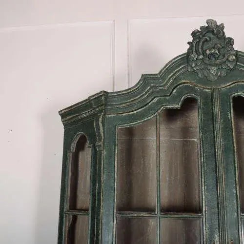 19th Century Dutch Painted Oak Vitrine, 1880s For Sale - Image 4 of 12